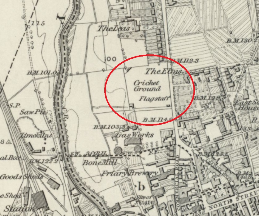 Guildford - Cricket Ground : Map credit National Library of Scotland